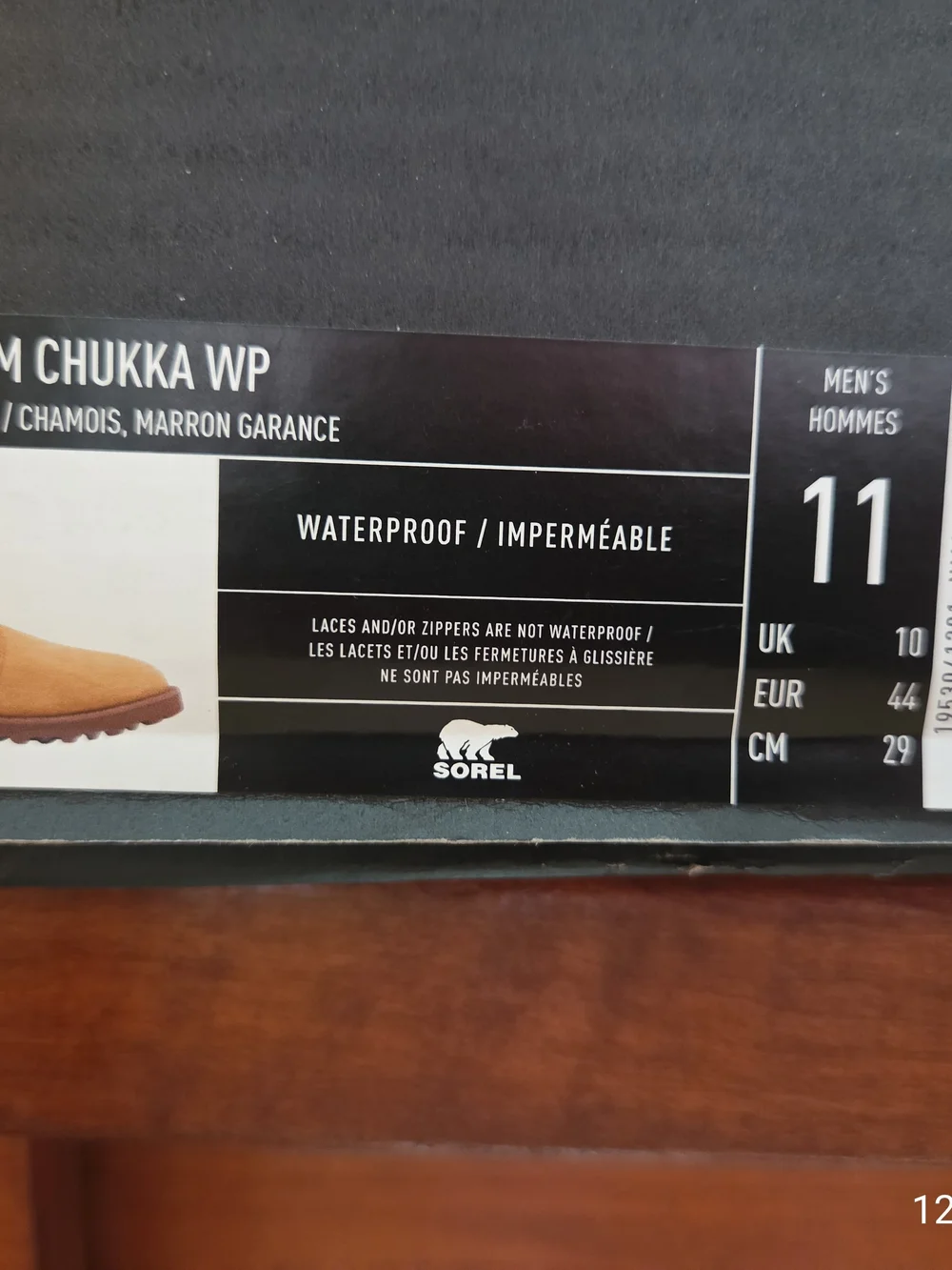 NIB with tags Sorel Caribou Men’s Chukka Boots in Chestnut Brown, Waterproof